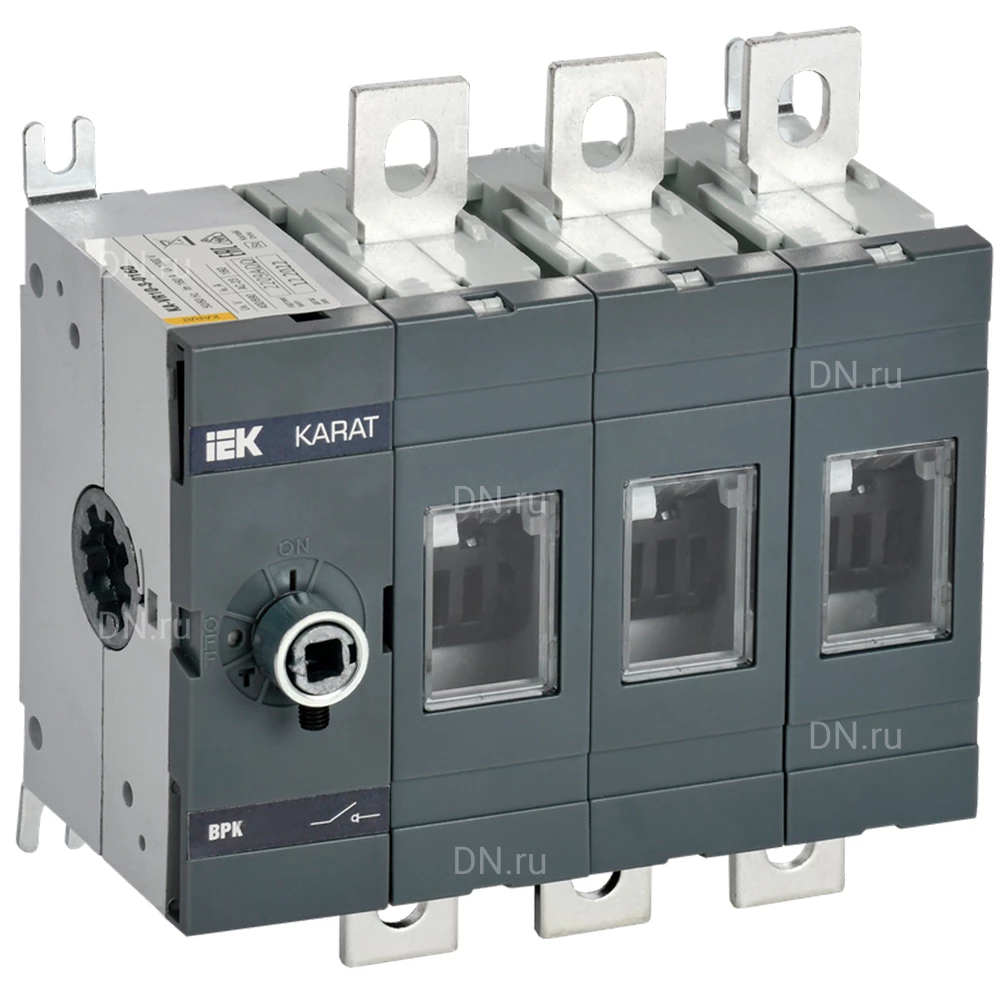 Выключатель-разъединитель IEK KARAT ВРК 3P, рабочий ток 200А, стандартное исполнение, без рукоятки управления KA-VR10-3-0200