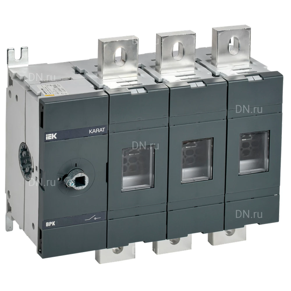 Выключатель-разъединитель IEK KARAT ВРК 3P, рабочий ток 1000А, стандартное исполнение, без рукоятки управления KA-VR10-3-1000