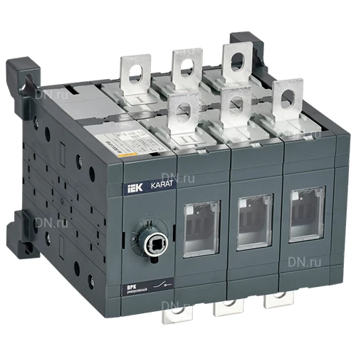 Выключатели-разъединители IEK KARAT ВРК 3P, рабочий ток 160-800А, реверсивное исполнение, без рукоятки управления