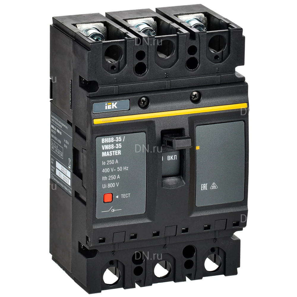 Выключатель-разъединитель IEK KARAT ВН88-35 MASTER 3P, рабочий ток 250А KAM-VN30-3-0250