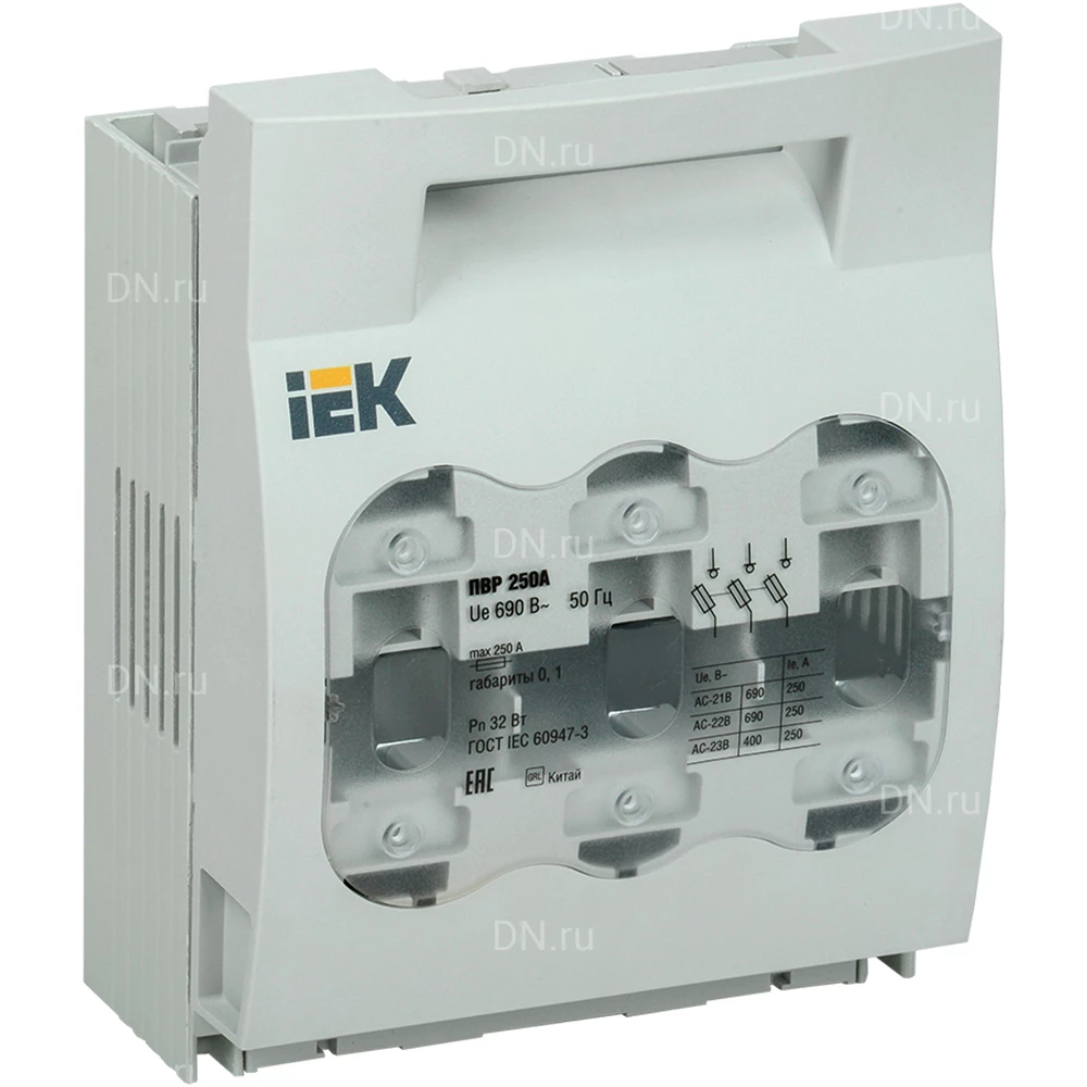 Предохранитель-выключатель-разъединитель IEK ПВР горизонтальный, рабочий ток 250А SRP-20-3-250