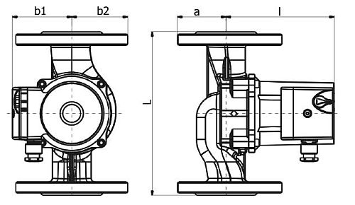 Насосы циркуляционные IMP PUMPS GHNM Ду40 Ру10 с мокрым ротором, 3-х скоростные, IP44, напряжение - 1 ~ 230В, присоединение - фланцевое, материал корпуса – чугун
