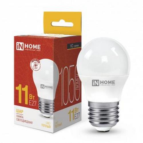 Лампы светодиодные IN HOME LED-шар-VC матовые E27