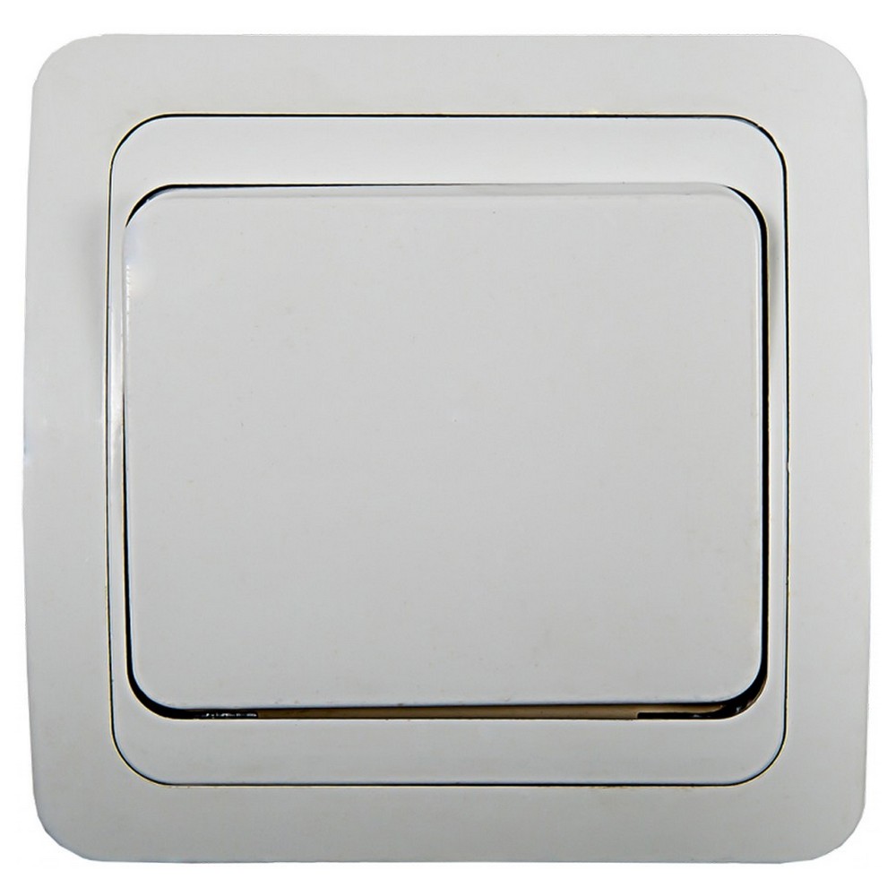 Выключатель одноклавишный IN HOME Classico скрытой установки, номинальный ток - 10 А, степень защиты IP20, цвет - белый