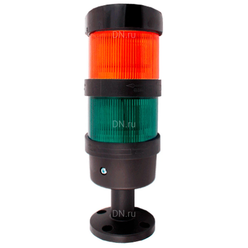 Колонна светосигнальная INNOCONT TL70-220-RG-255 диаметр - 70мм, постоянное свечение, цвет - красный/зеленый, 220В, IP65
