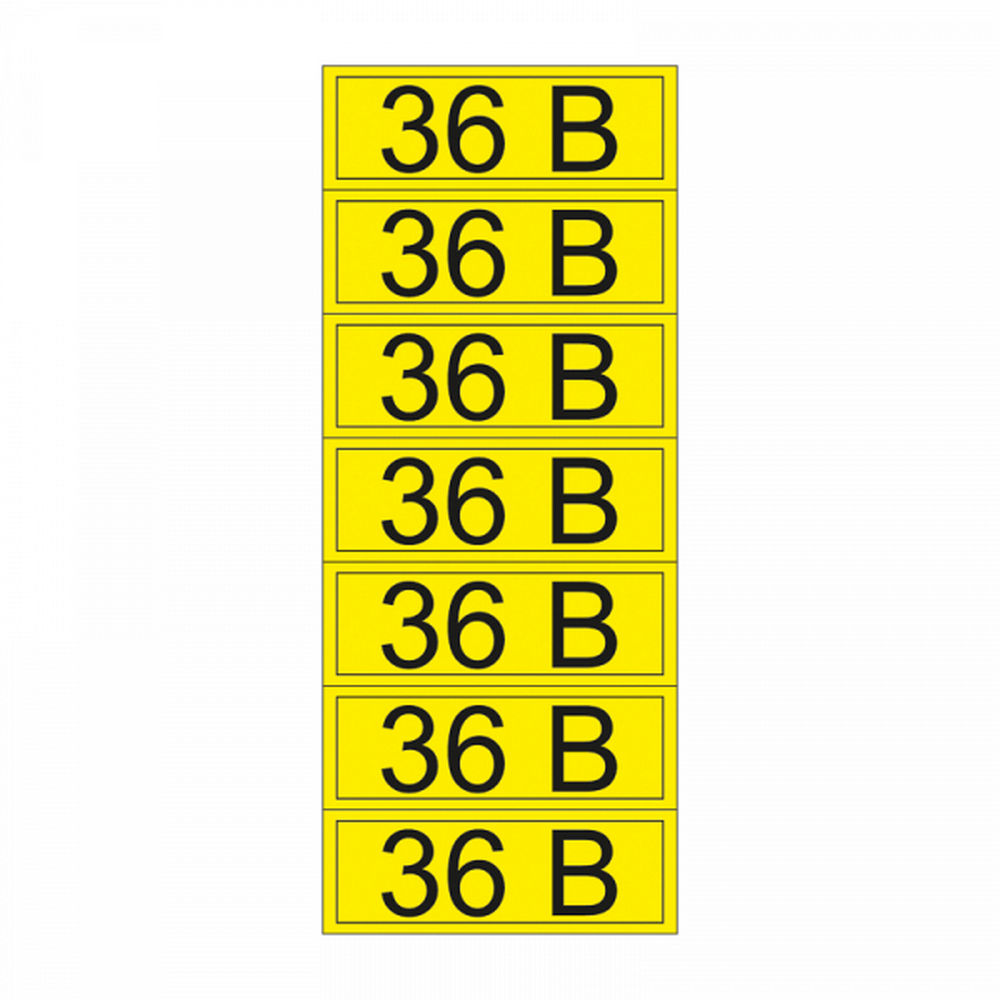 Наклейка REXANT «36 В» 35x100 мм самоклеящаяся