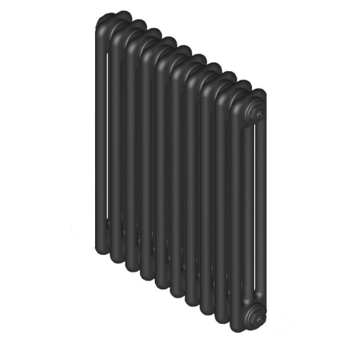 Радиаторы стальные трубчатые IRSAP Tesi 3 высота 350 мм, 20-30 секций, присоединение резьбовое - 1/2″, подключение - нижнее по центру Т50, теплоотдача 938-1406 Вт, цвет – графитово-черный