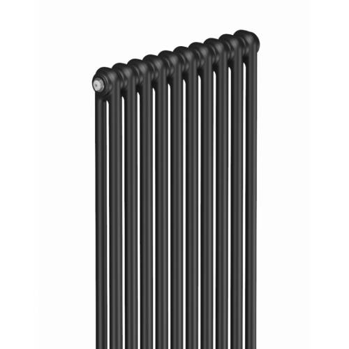 Радиаторы стальные трубчатые IRSAP Tesi 2 высота 1800 мм, 6-10 секций, присоединение резьбовое - 1/2″, подключение - боковое T30, цвет - черный