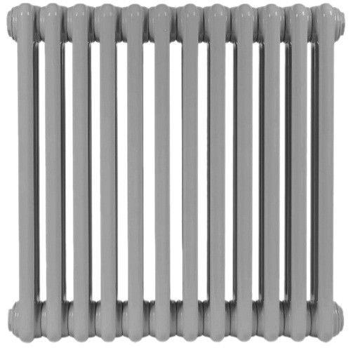 Радиаторы стальные трубчатые IRSAP Tesi 6 высота 565 мм, 17 секций, присоединение резьбовое - 1/2″, подключение - боковое T02, теплоотдача 2319 Вт, цвет - алюминиевый серый
