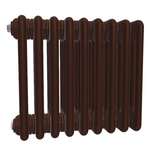 Радиаторы стальные трубчатые IRSAP Tesi 4 высотой 600 мм, 26 секций, присоединение резьбовое - 1/2″, подключение - нижнее со встроенным вентилем сверху T25, цвет - коричневый