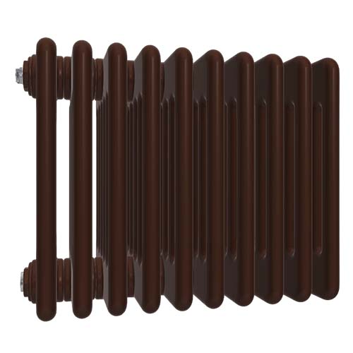 Радиаторы стальные трубчатые IRSAP Tesi 6 высотой 300 мм, 28 секций, присоединение резьбовое - 1/2″, подключение - нижнее со встроенным вентилем сверху T25, цвет - коричневый