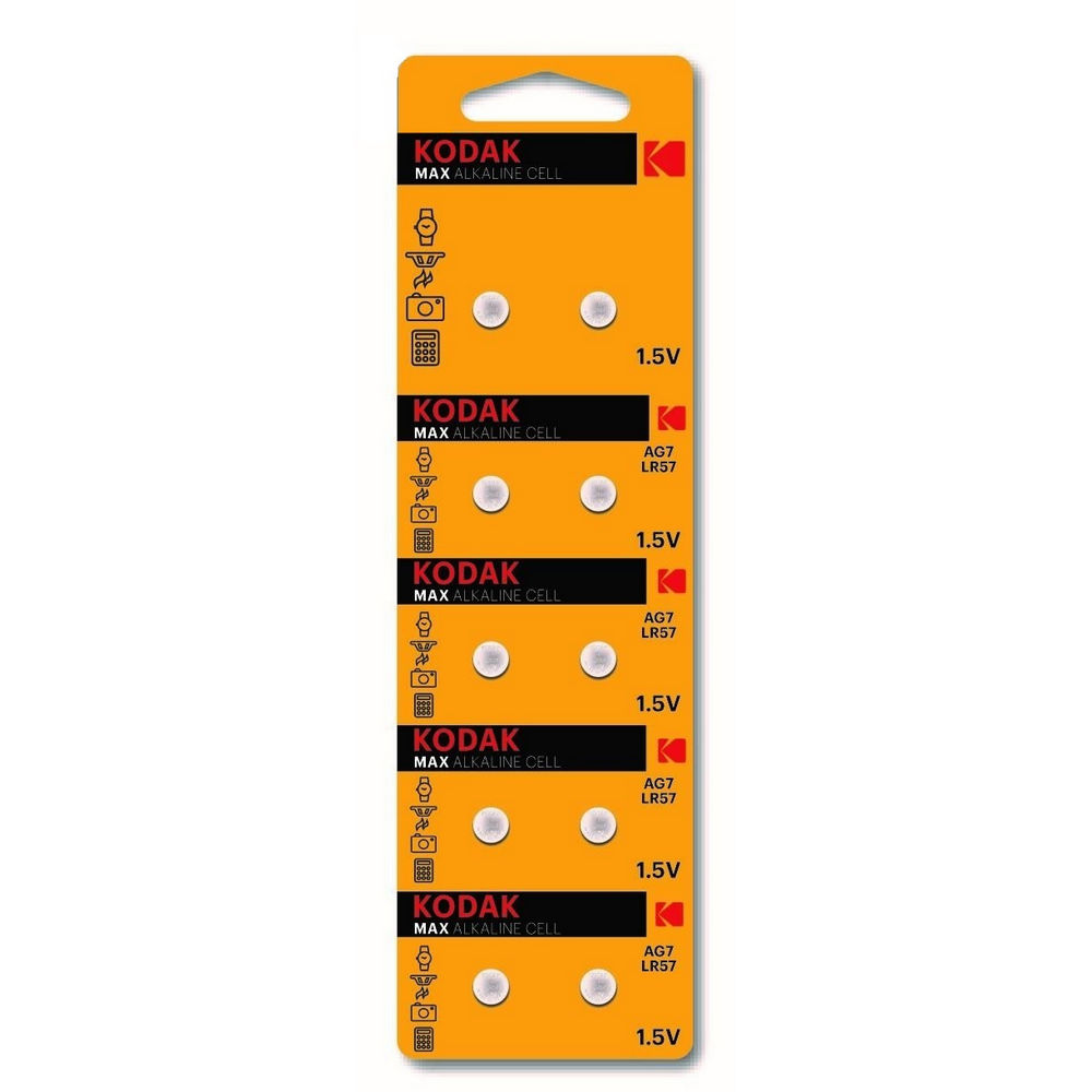 Батарейки KODAK Max Button Cell количество - 10, размер - LR57