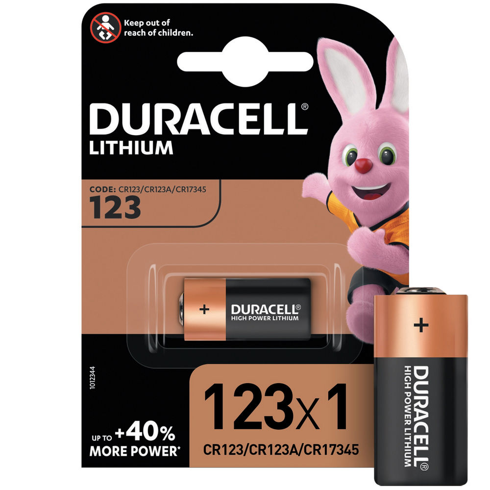 Элемент питания Duracell CR123 ULTRA количество - 1, размер - CR123, тип элемента питания - Li-MnO2