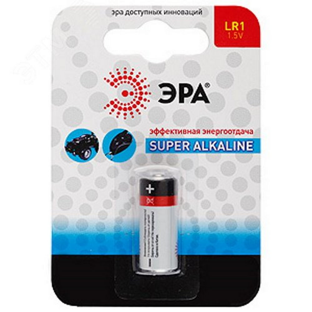 Батарейка ЭРА SUPER Alkaline количество - 1, размер - N, емкость - 0.24 Ач