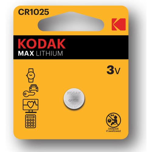 Батарейки KODAK Max Lithium количество 1-5, размер CR1025-CR2450