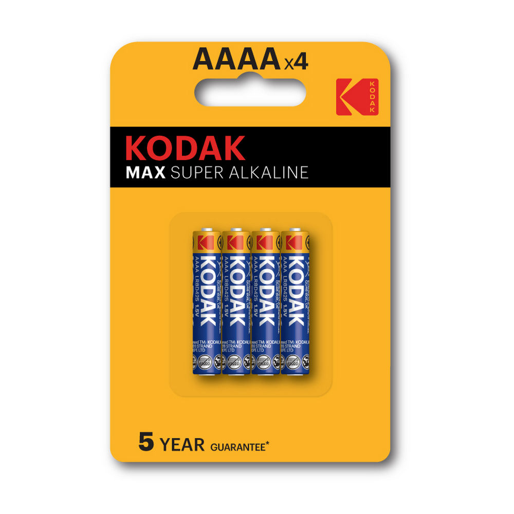 Батарейки KODAK MAX SUPER Alkaline количество - 4, размер - LR61