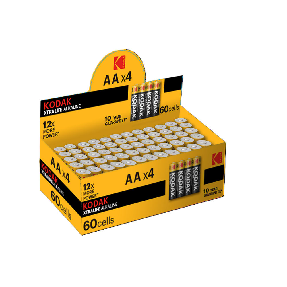 Батарейки KODAK XTRALIFE Alkaline количество - 60, размер - AA