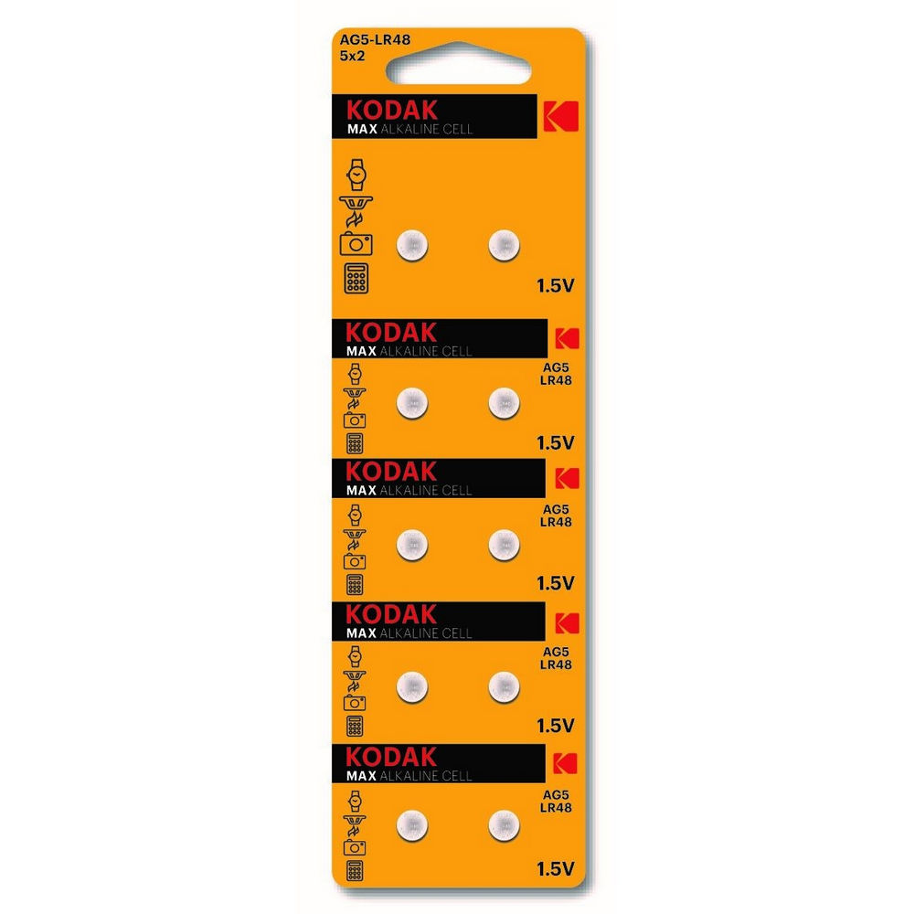 Батарейки KODAK Max Button Cell количество - 10, размер - LR48