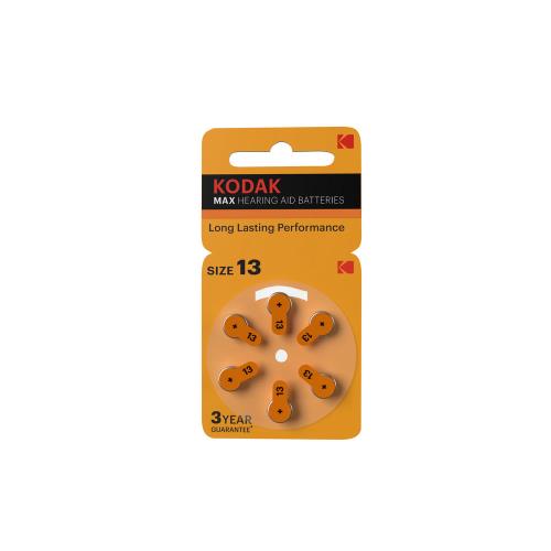 Батарейки KODAK MAX Hearing Aid количество 4-6, размер ZA13-ZA675