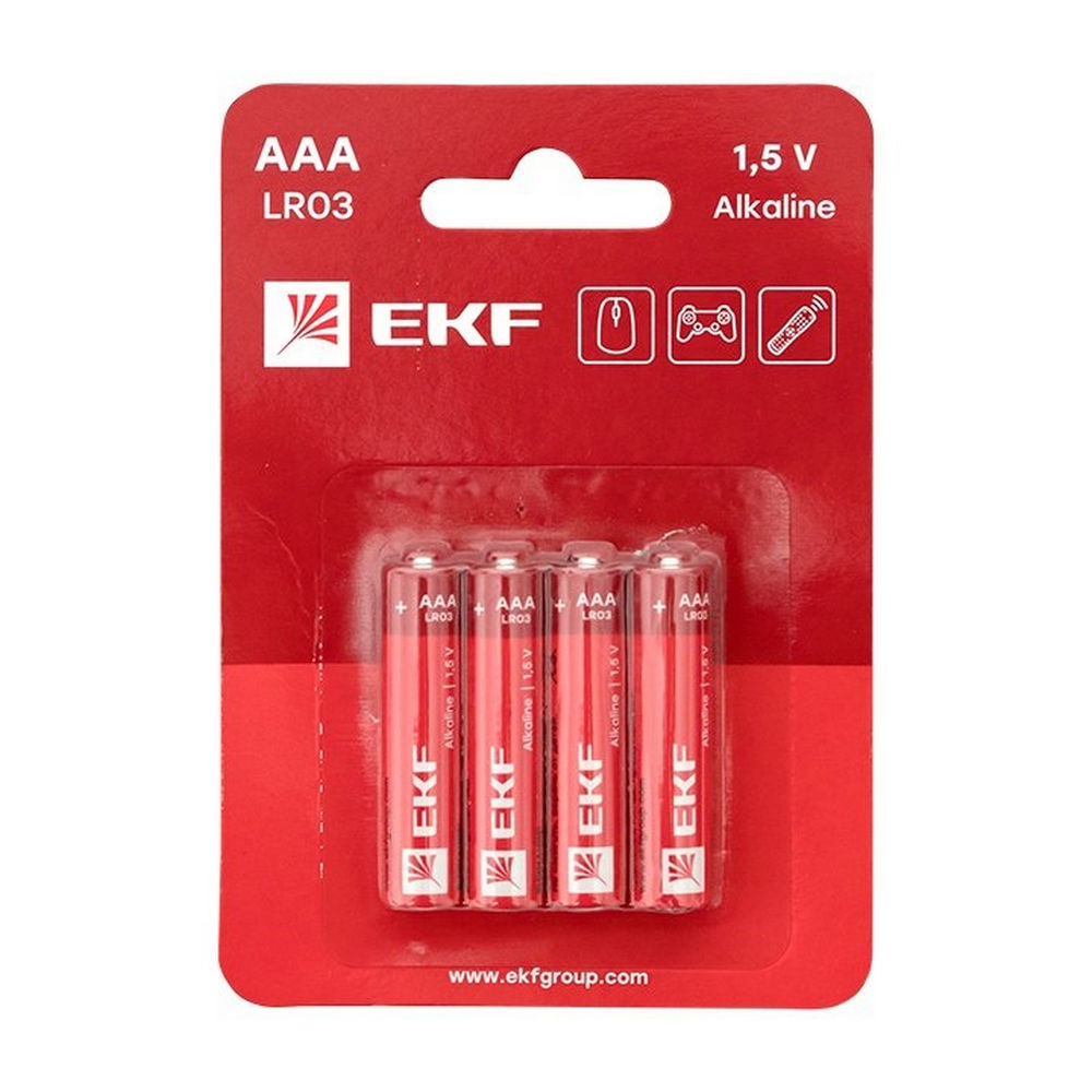 Батарейки алкалиновые  EKF PROxima количество - 4, блистер, размер - AAA, емкость - 1250 Ач