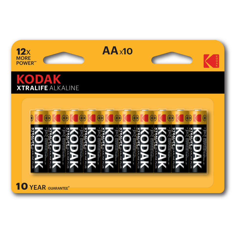 Батарейки KODAK XTRALIFE Alkaline количество - 10, размер - AA