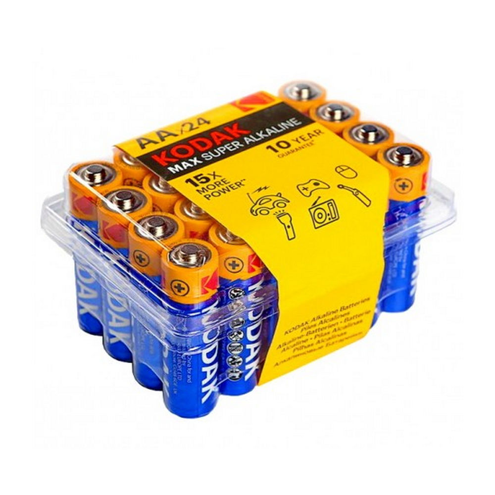 Батарейки KODAK MAX SUPER Alkaline количество - 24, размер - AA