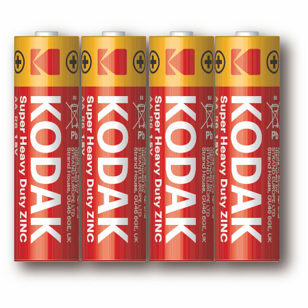 Батарейки KODAK SUPER HEAVY DUTY Zinc количество - 4, размер - AA