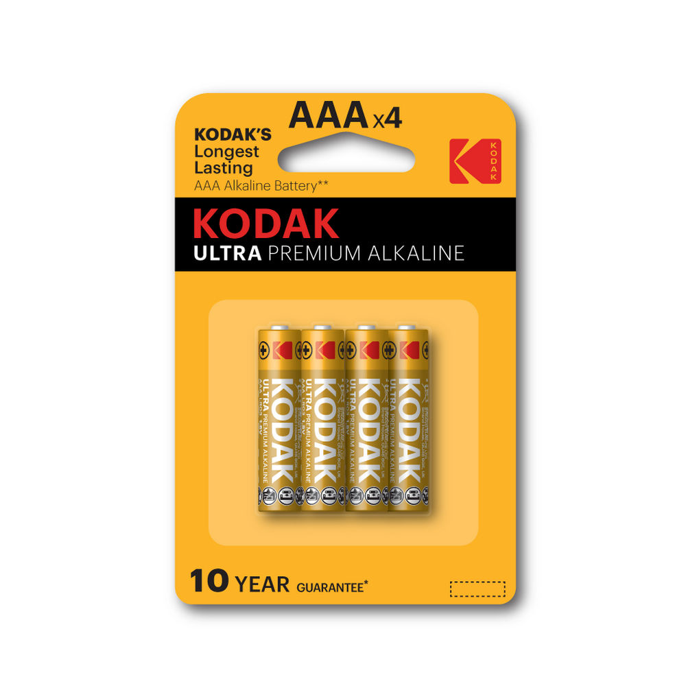 Батарейки KODAK ULTRA PREMIUM Alkaline количество - 4, размер - AAA