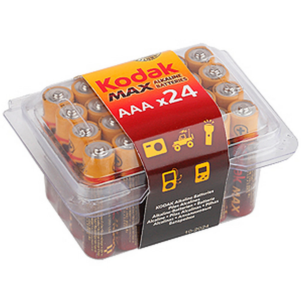 Батарейки KODAK MAX SUPER Alkaline количество - 24, размер - AAA