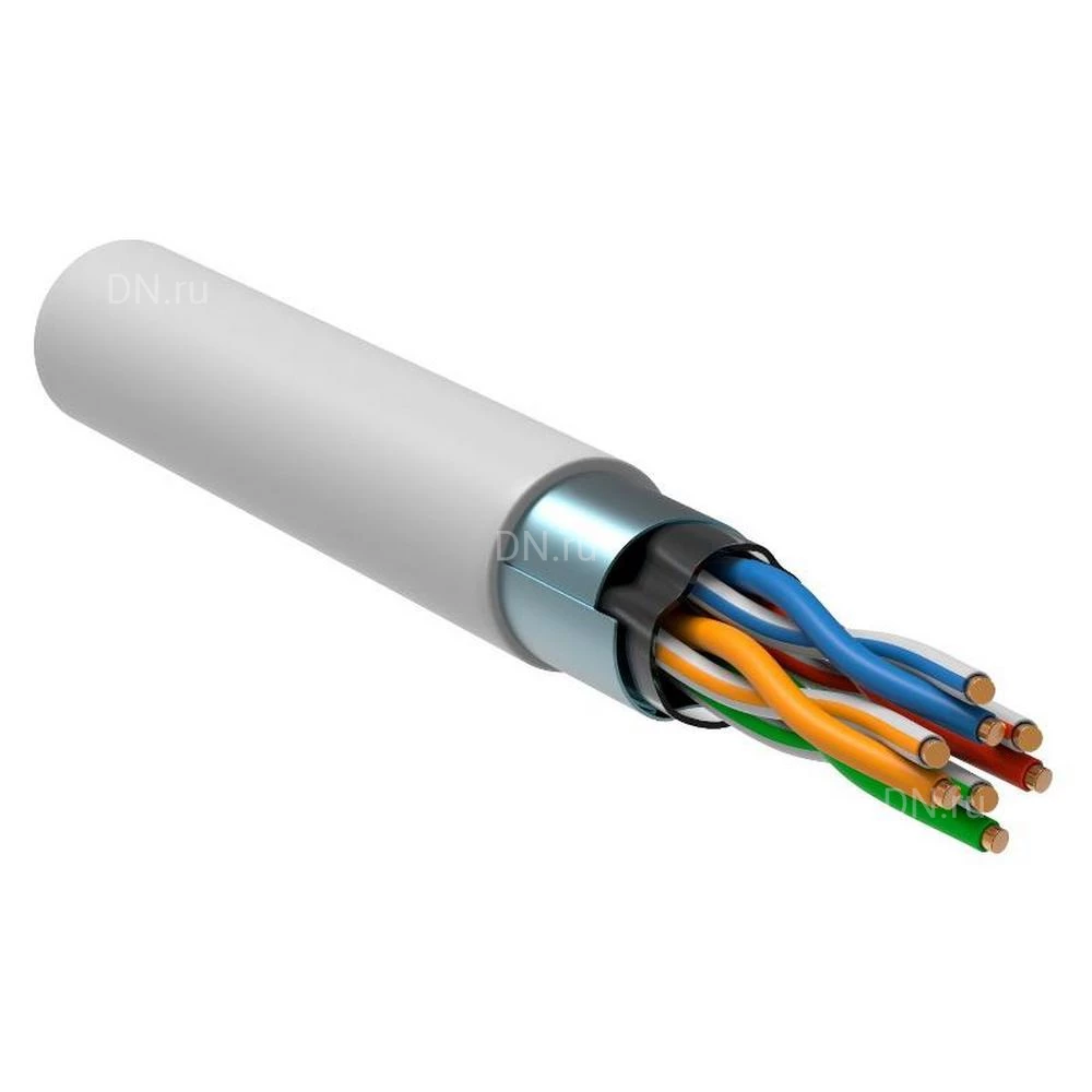 Витая пара ITK F/UTP 4x2х24AWG solid LSZH, категория - 5E, количество пар - 4, цвет - белый, длина кабеля - 305м LC1-C5E04-328