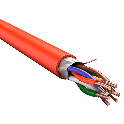 Кабели огнестойкие ITK КПСЭнг(А)-FRLSLTх экранированные, цвет - красный, бухта - 200 м