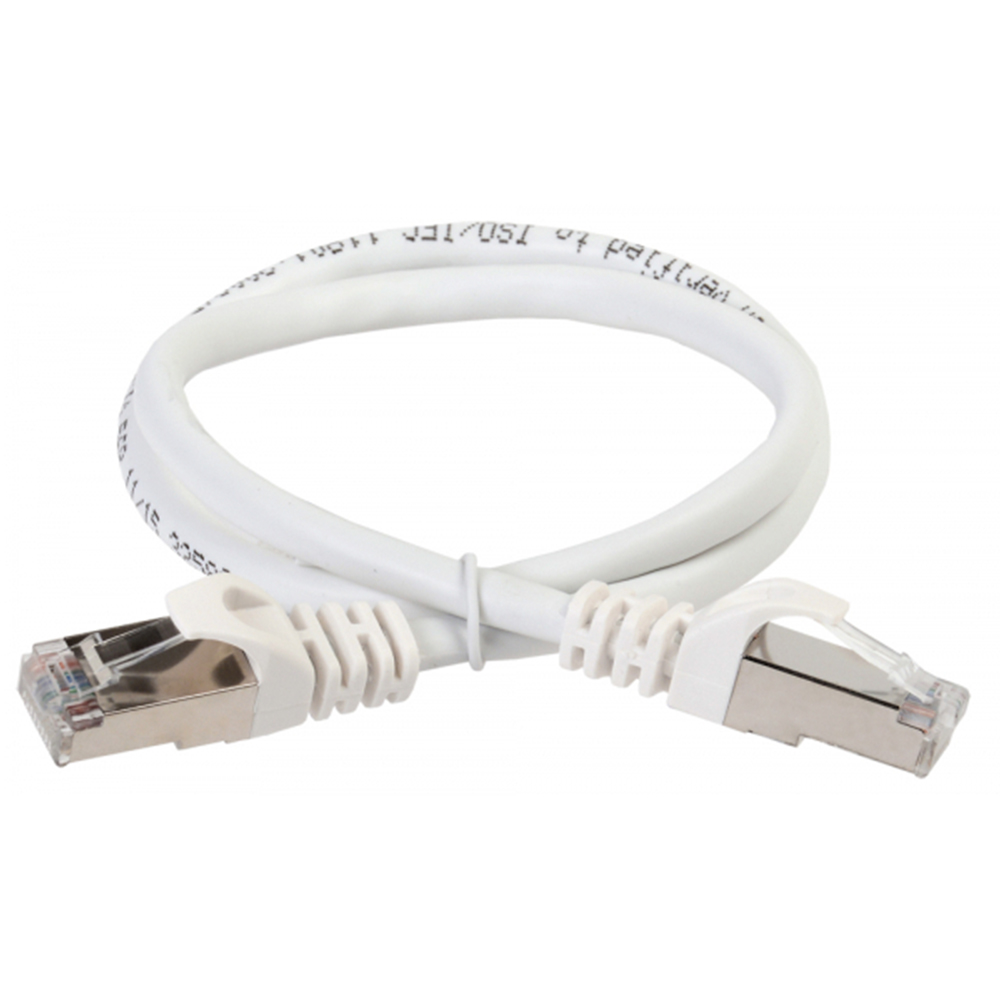 Патч-корд ITK FTP 26AWG длина кабеля - 1.5 м, категория - 5Е, тип разъема - RJ-45, материал оболочки - ПВХ, цвет - белый