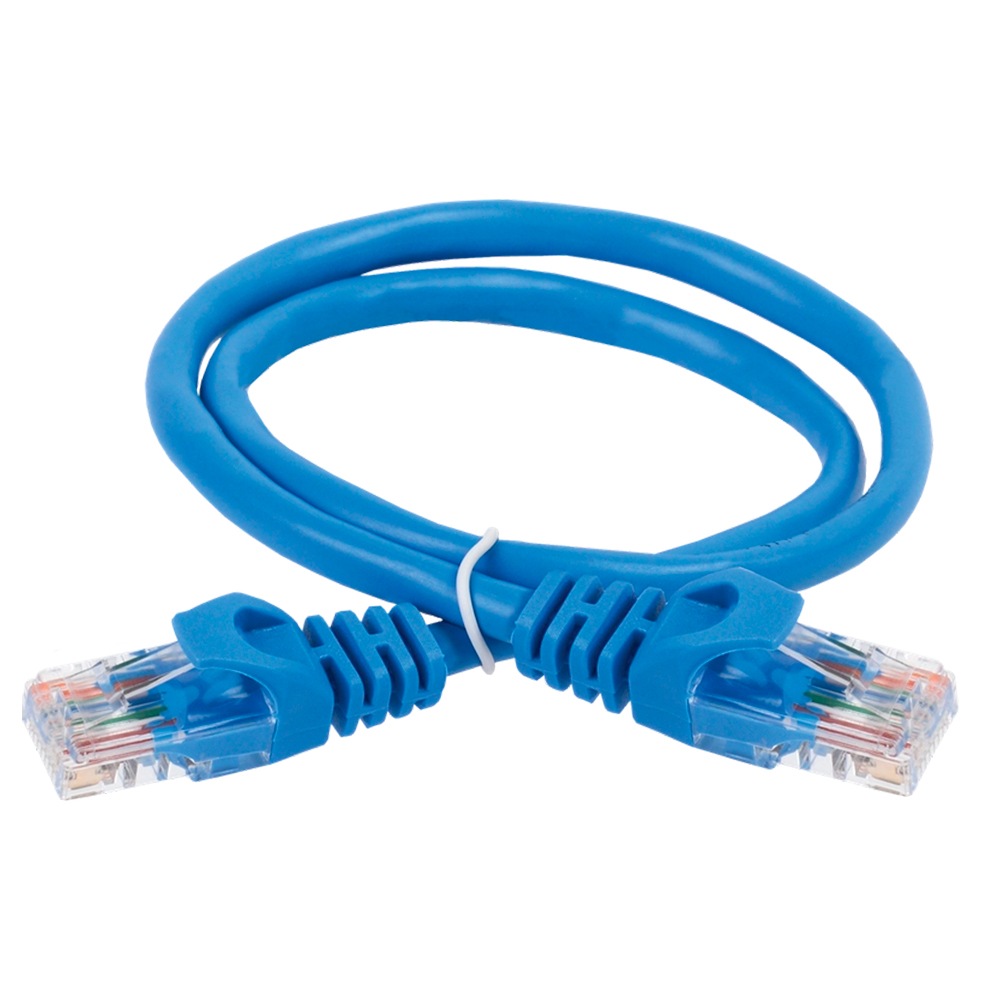 Патч-корд ITK UTP 24AWG длина кабеля - 2 м, категория - 5Е, тип разъема - RJ-45, материал оболочки - ПВХ, цвет - синий