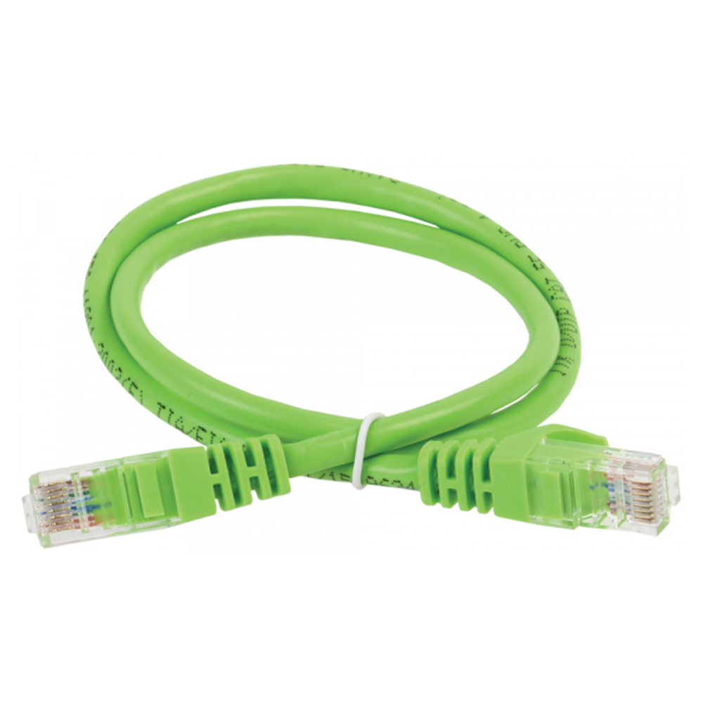 Патч-корд ITK UTP 24AWG длина кабеля - 1.5 м, категория - 5Е, тип разъема - RJ-45, материал оболочки - ПВХ, цвет - зеленый