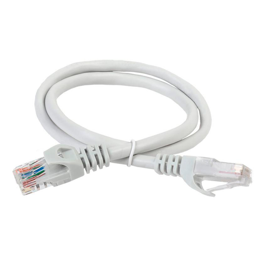 Патч-корд ITK UTP 24AWG длина кабеля - 3 м, категория - 5E, тип разъема - RJ-45, материал оболочки - ПВХ, цвет - серый