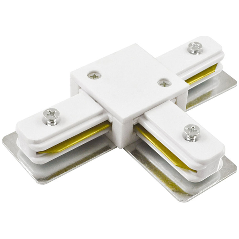 Коннектор JazzWay PTR СT для однофазного шинопровода, T-образный, белый