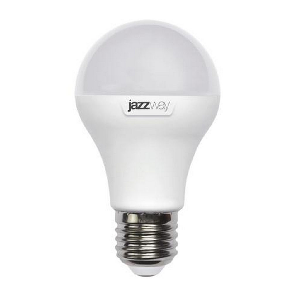 Лампа светодиодная JazzWay PLED-A60 матовая, мощность - 20 Вт, цоколь - E27, световой поток - 1600 лм, цветовая температура - 4000 K, форма - грушевидная