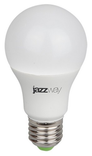 Лампы светодиодные JazzWay PPG A60 Agro A60 для растений, матовая, мощность - 9-15Вт, цоколь - E27, форма - груша (типа А), цвет свечения -  красный-синий