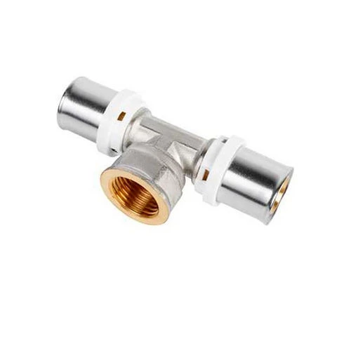 Тройники для металлопластиковых труб K-flex SOLID Ду16-32x1/2-1″ Ру10 корпус - латунь, уплотнение - EPDM, присоединение - пресс/внутренняя резьба