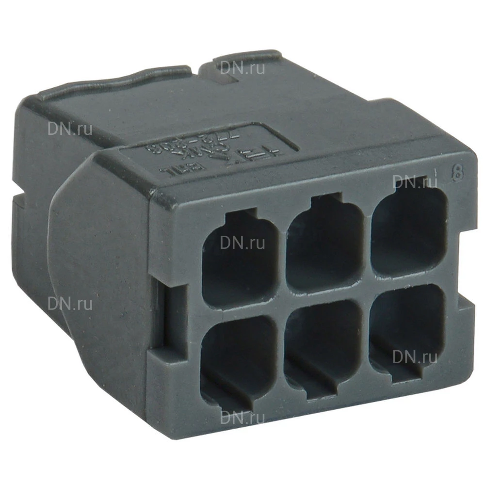 Клемма строительно-монтажная IEK СМК 772-246 с пастой 450В, 24А, зажимов - 6шт., количество - 1шт., цвет - серый UKZ31-246-001