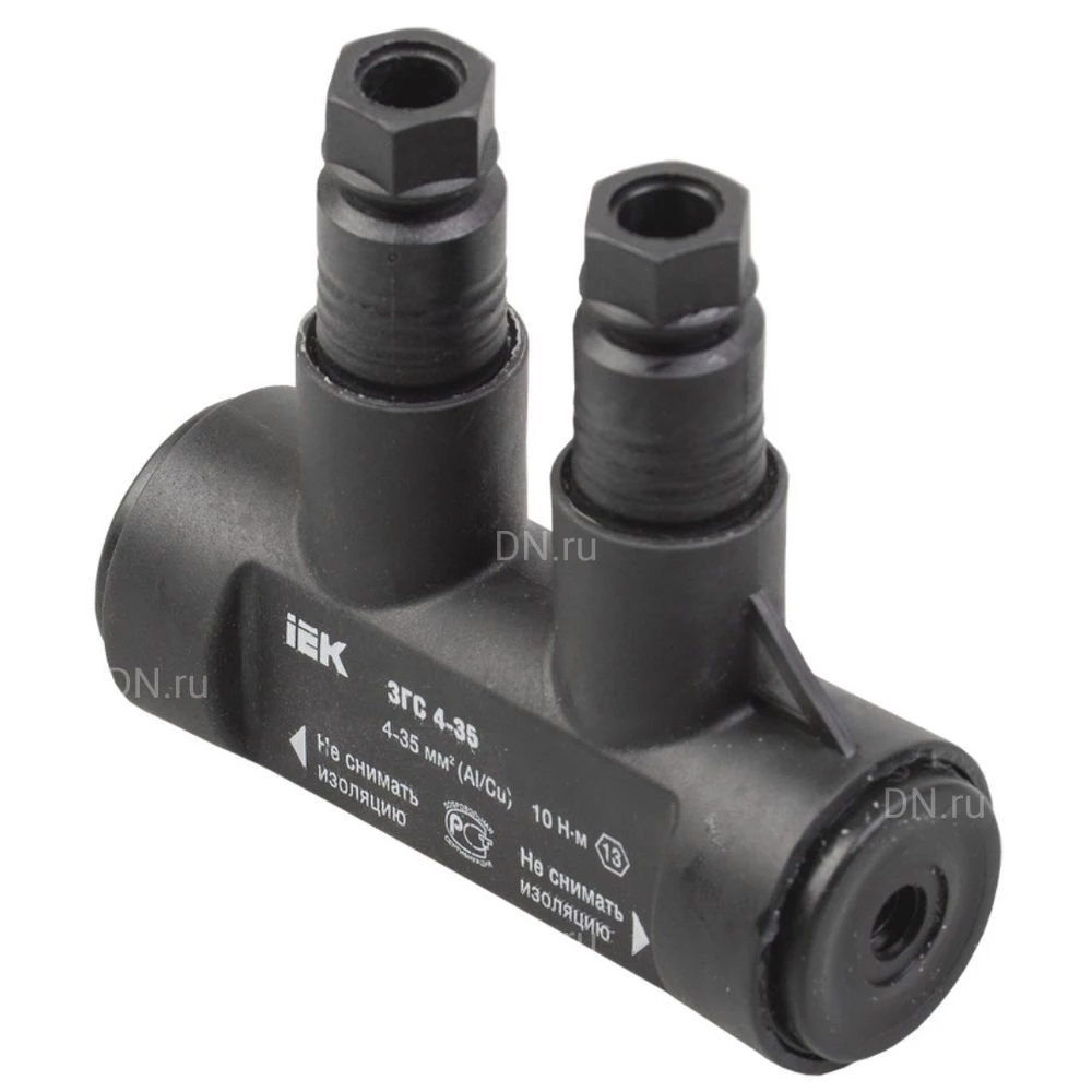Зажим соединительный IEK ЗГС 4-35, герметичный, номинальное поперечное сечение - 4-35мм2, упаковка - 25шт. UZG-S4-S35