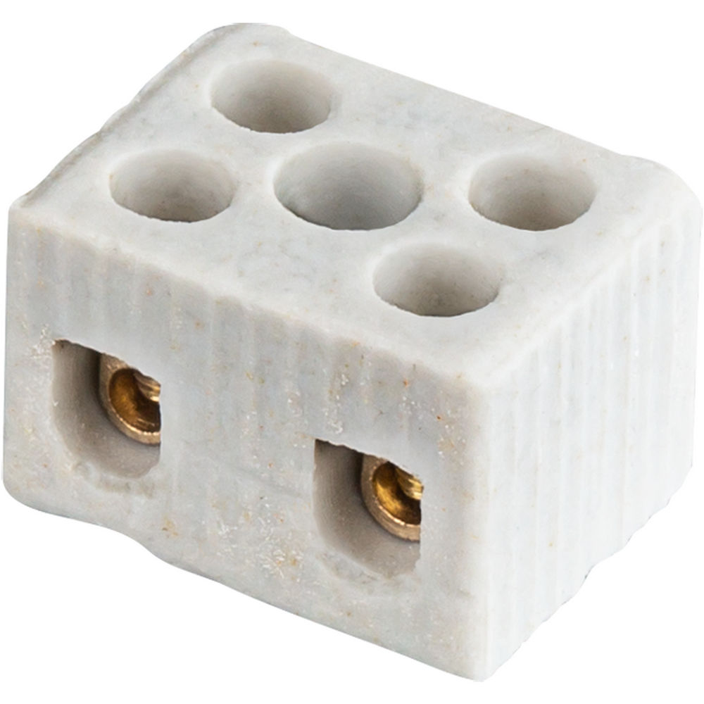 Колодка зажимная NAVIGATOR NTB-HCR-2-24/WH, винтовая, цвет - белый, количество - 40 шт., материал изоляции - керамика