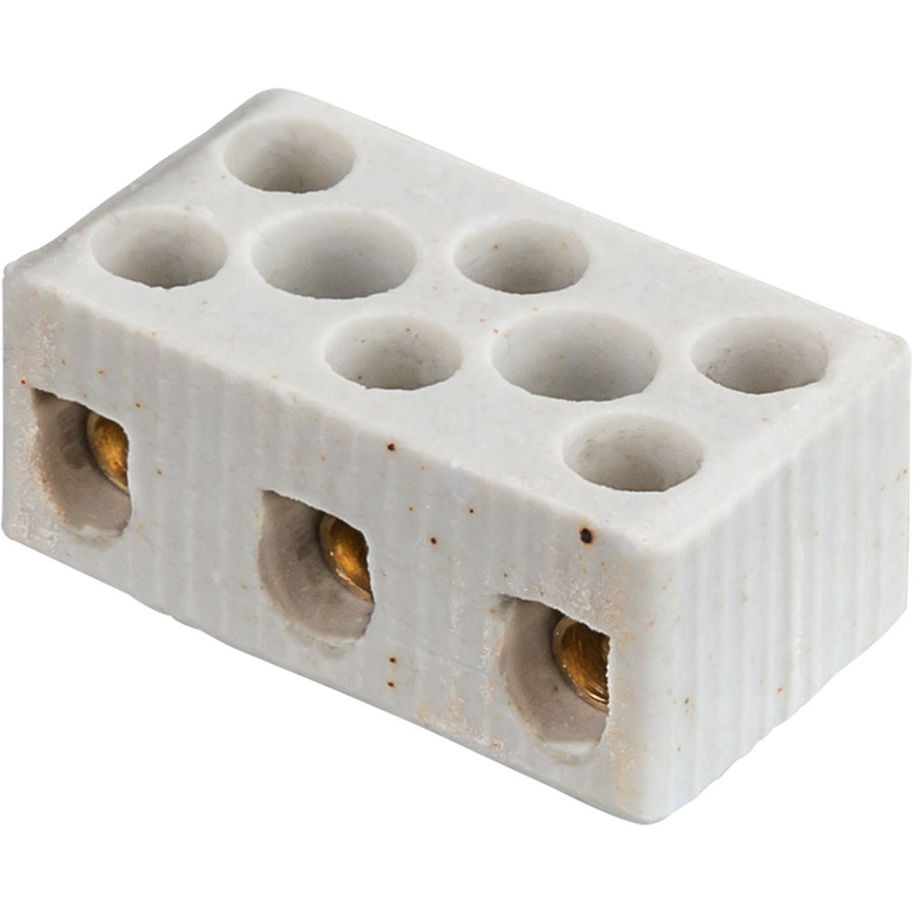 Колодка зажимная NAVIGATOR NTB-HCR-3-35/WH, винтовая, цвет - белый, количество - 20 шт., материал изоляции - керамика