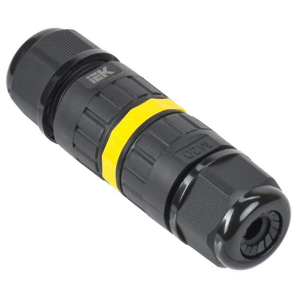 Коннектор кабельный IEK герметичный WTP 204 3 PIN 12 мм сечение ответвительного проводника - 0.5-2.5 мм²,  сечение магистрального проводника  - 0.5-2.5 мм², тип -  I, количество - 1 шт., цвет - черный