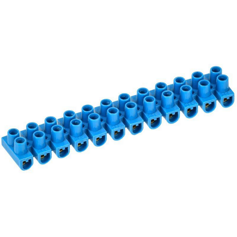 Колодка клеммная IEK ЗВИ-3 1.0-2.5 мм², количество полюсов - 12, цвет - синий, материал изоляции - полистирол