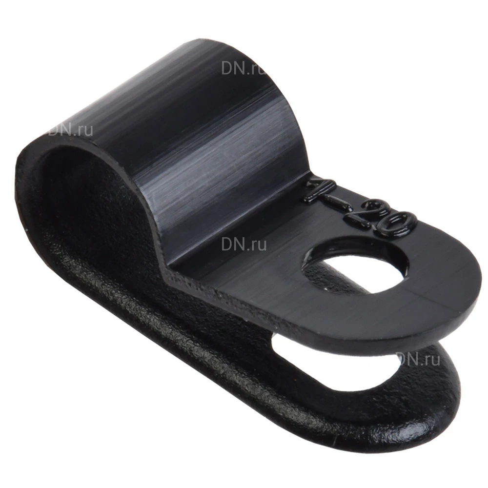 Скоба крепежная IEK диаметр - 5.7мм, цвет - черный, материал - нейлон, упаковка - 50шт. USK11-05-050-K02