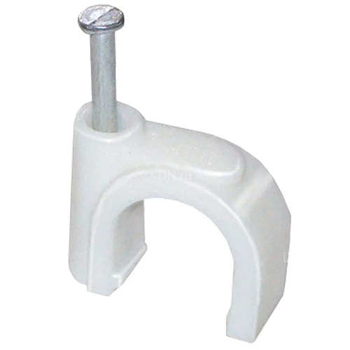 Скобы крепежные IEK круглые, диаметр - 4-23мм, цвет - белый, материал - пластик