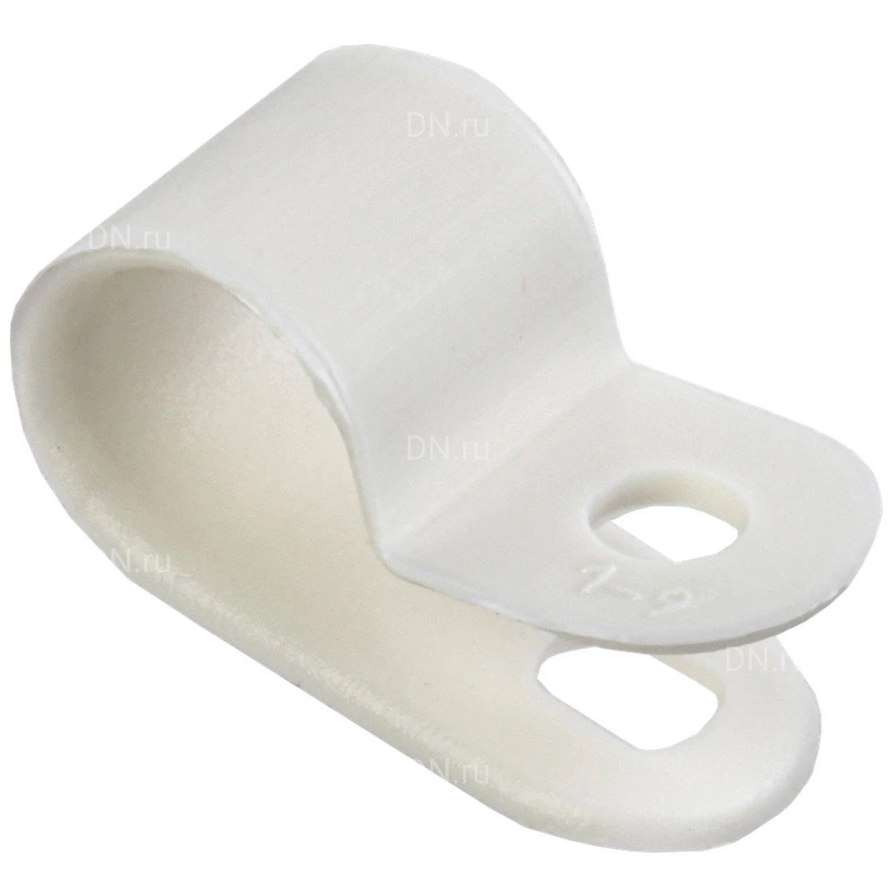 Скоба крепежная IEK диаметр - 9.4мм, цвет - белый, материал - нейлон, упаковка - 50шт. USK11-09-050-K01