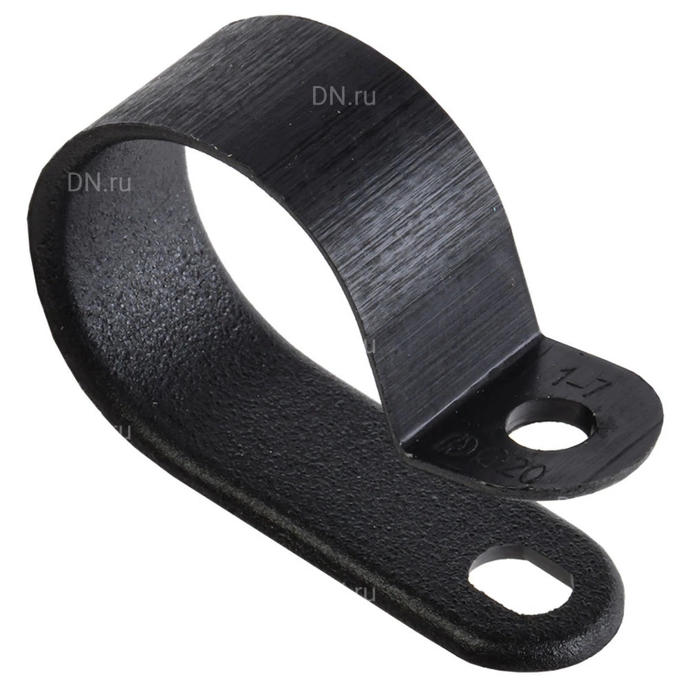 Скоба крепежная IEK диаметр - 19.4мм, цвет - черный, материал - нейлон, упаковка - 50шт. USK11-20-050-K02