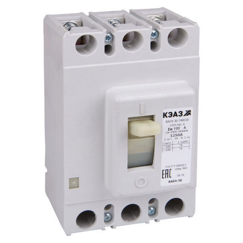 Автоматические выключатели трехполюсные КЭАЗ ВА04-36-340010, сила тока 100-320 A